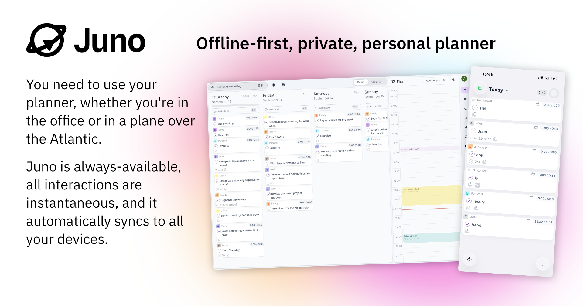 Juno digital planner screenshot 2