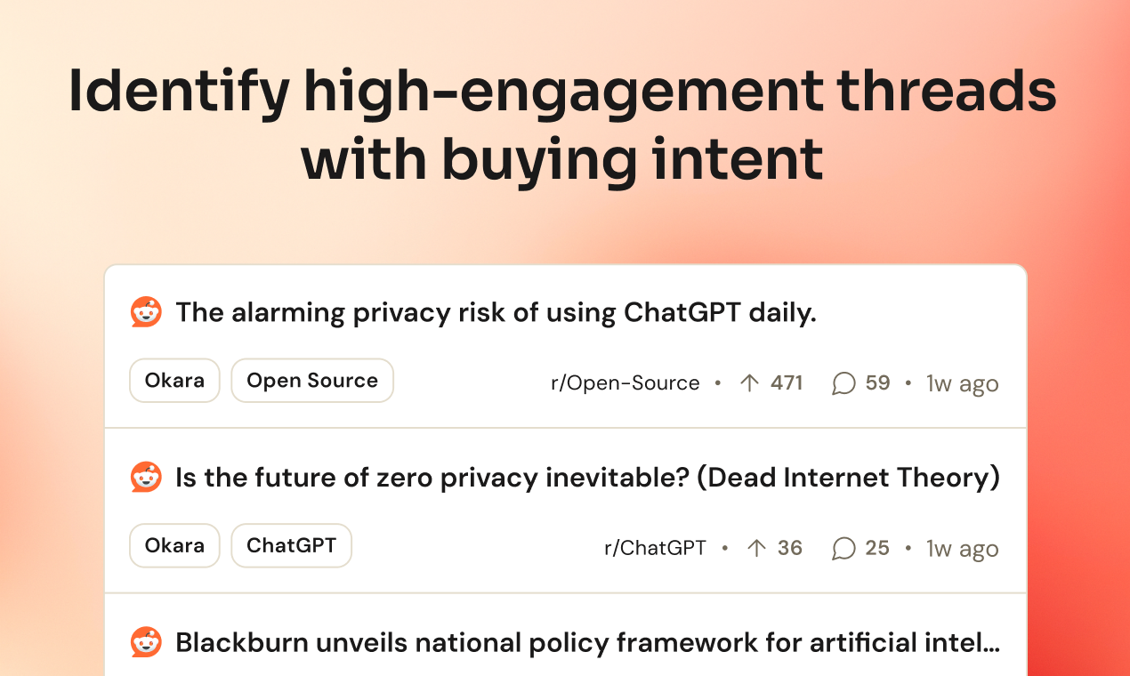 Okara Reddit Agent screenshot 3