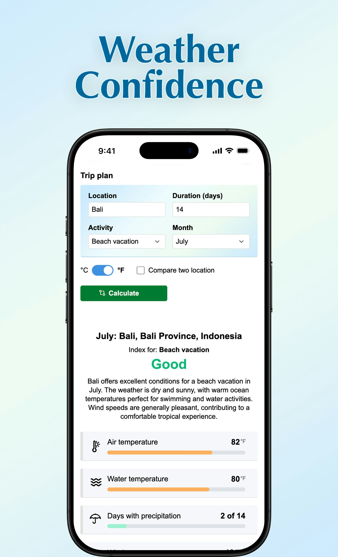 Vacation Index by World Weather  screenshot 2
