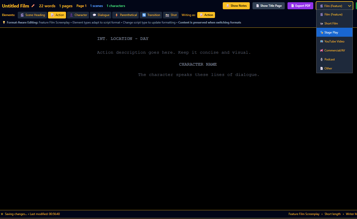 Inkwell Writing Software screenshot 3