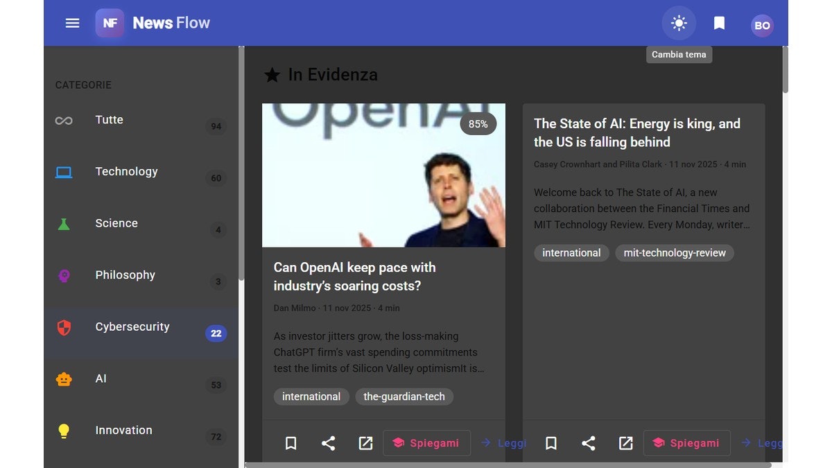 NewsFlow screenshot 1