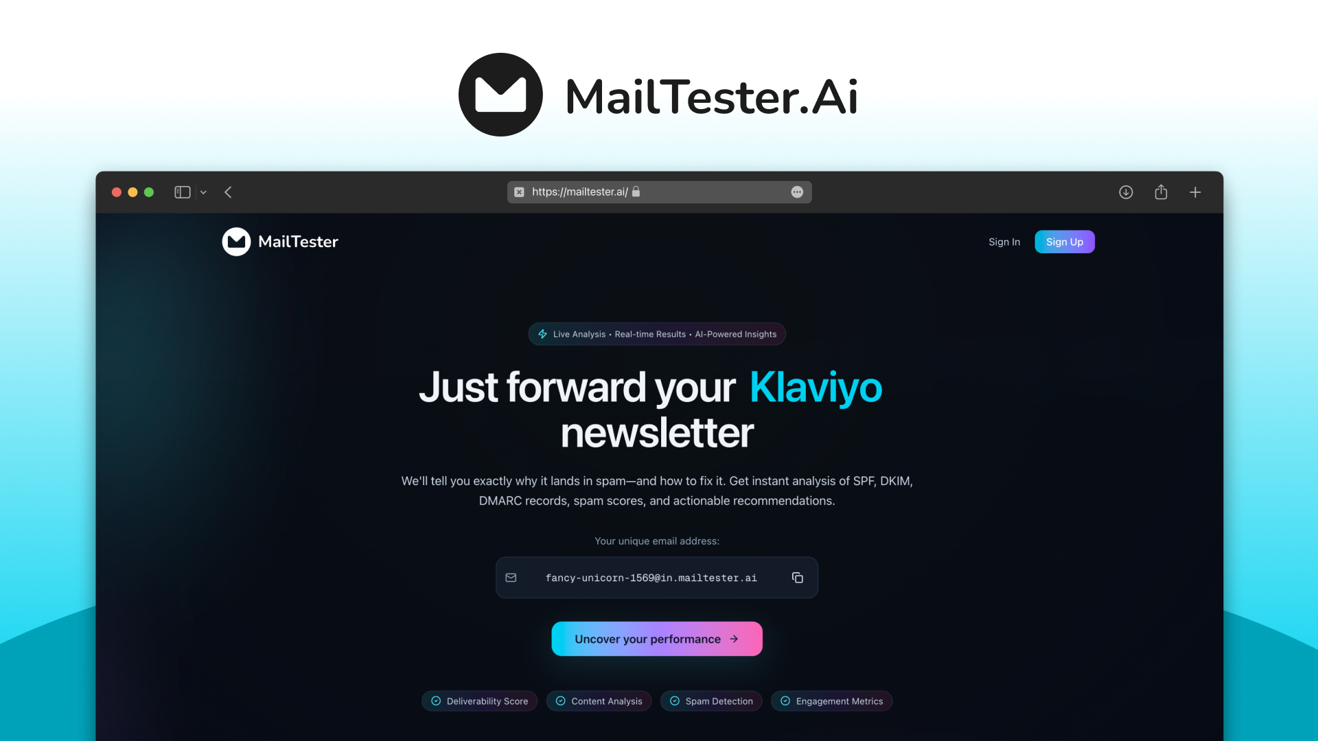 MailTester.AI screenshot