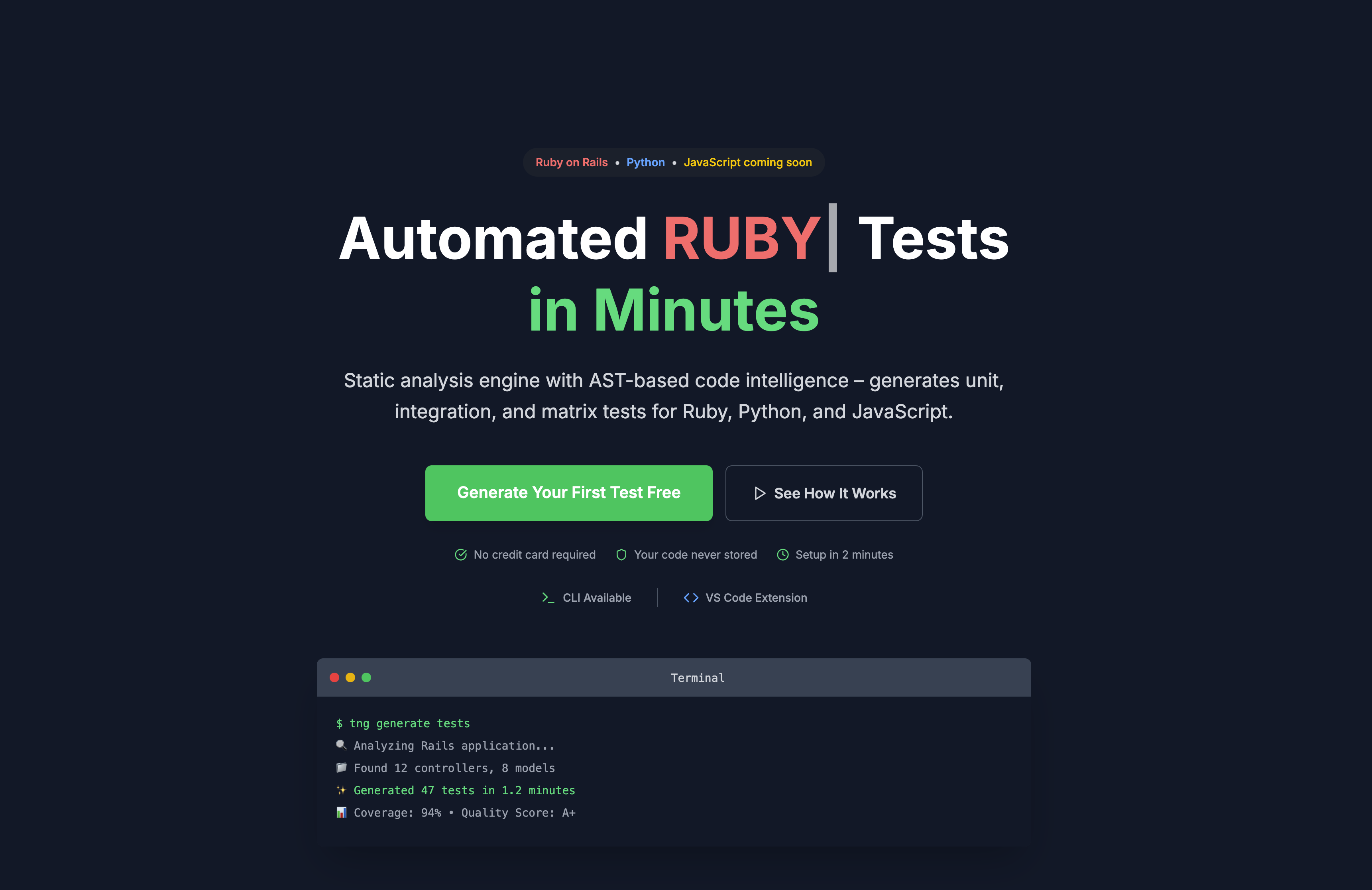 Smart test generation screenshot 3