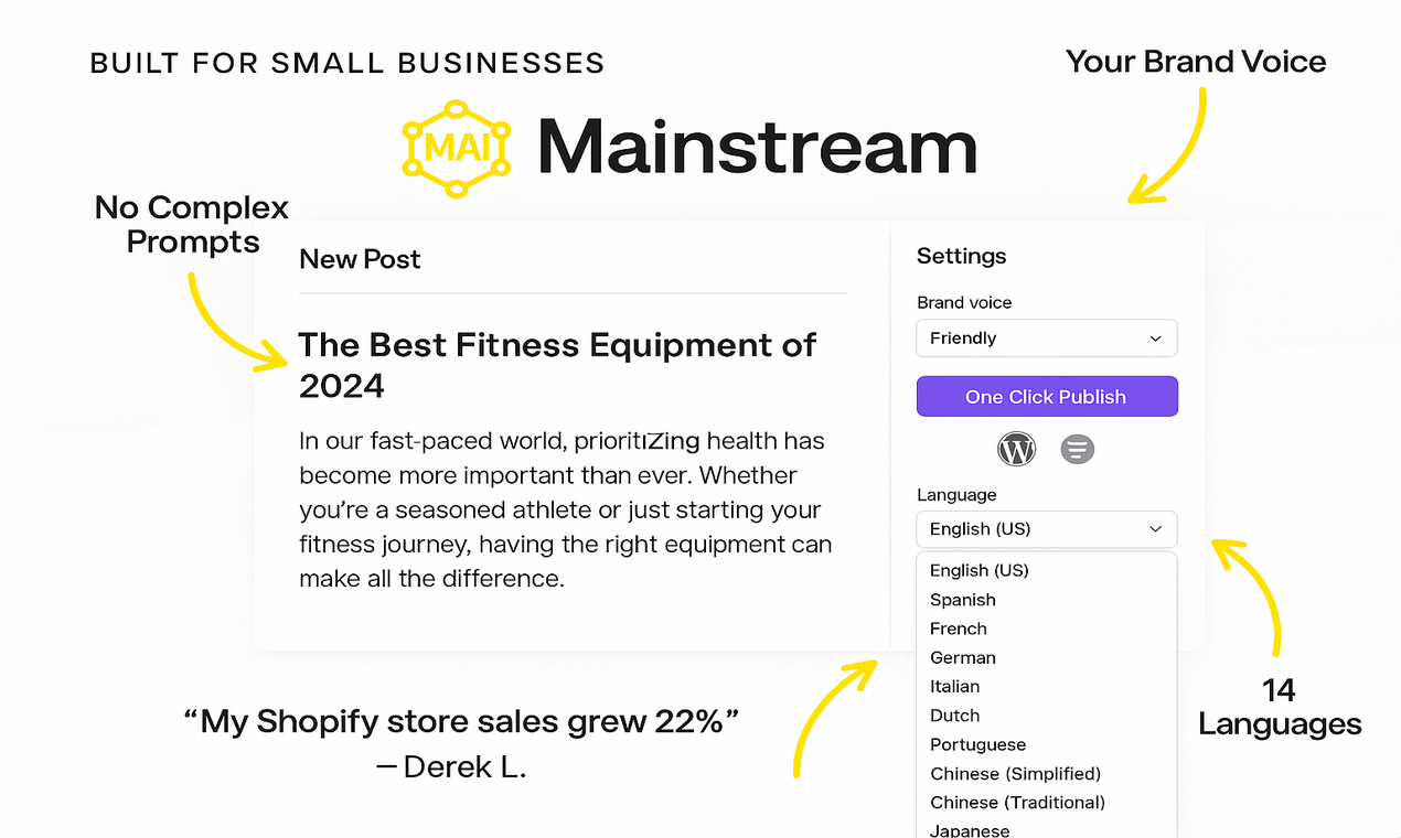 Mainstream AI: Simplify Content Creation