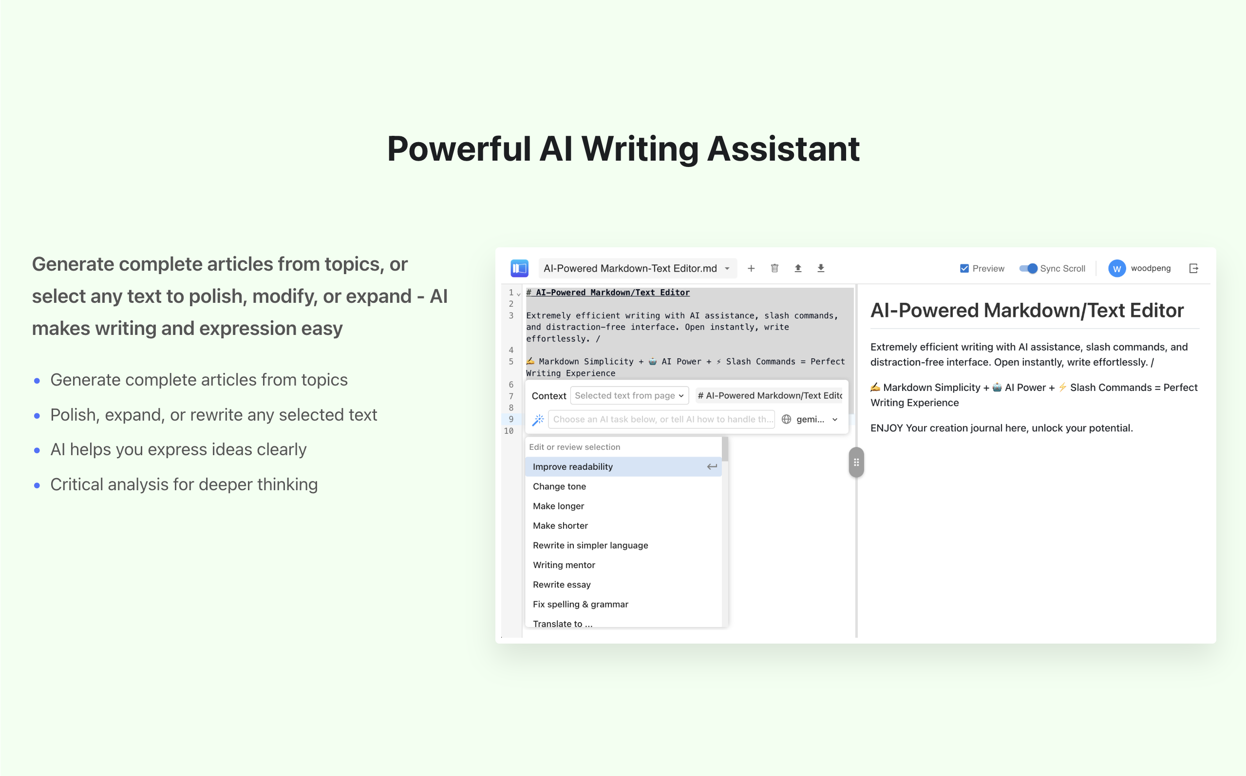 FunBlocks AI Markdown Editor  screenshot 4