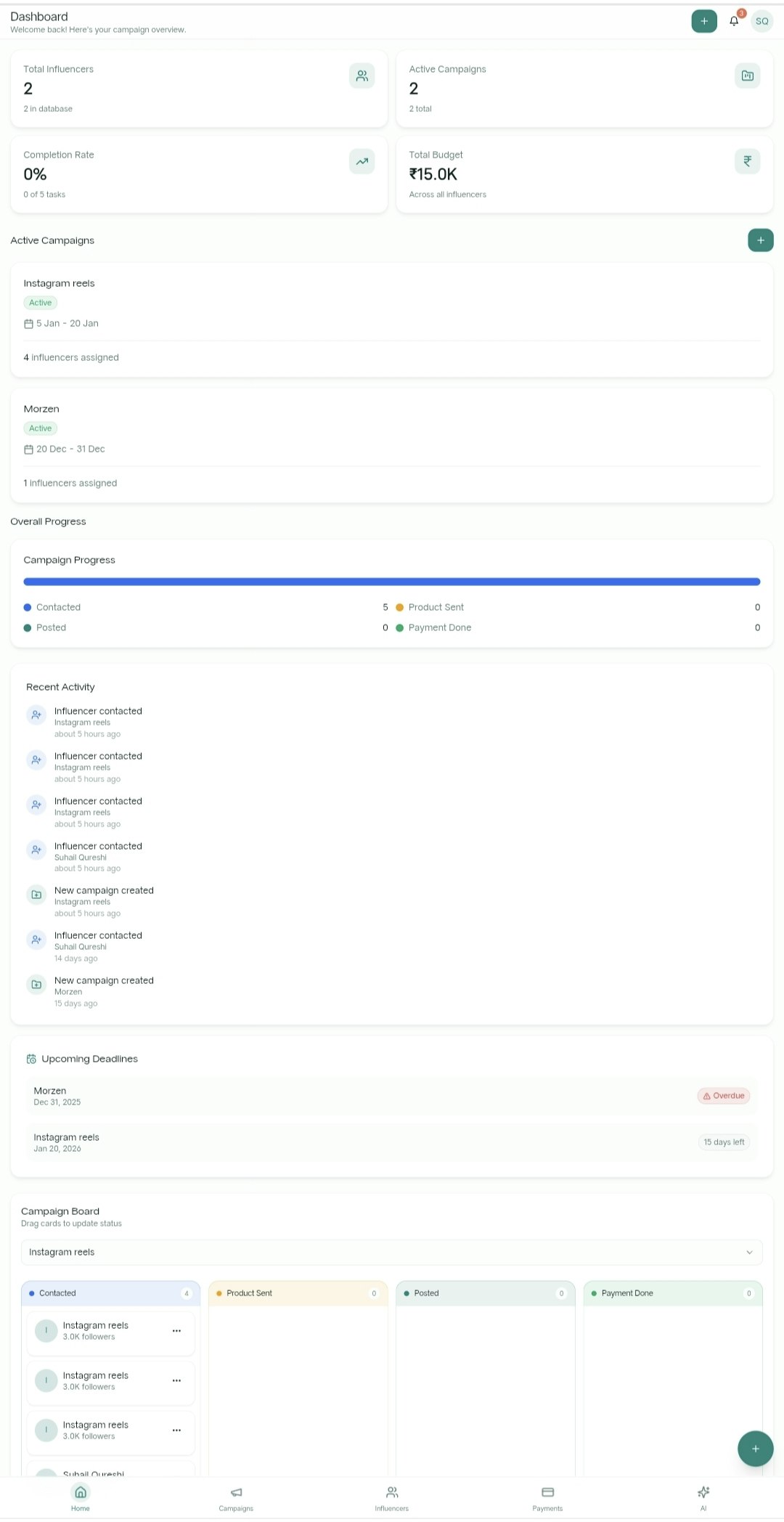 Influtrack  screenshot 5