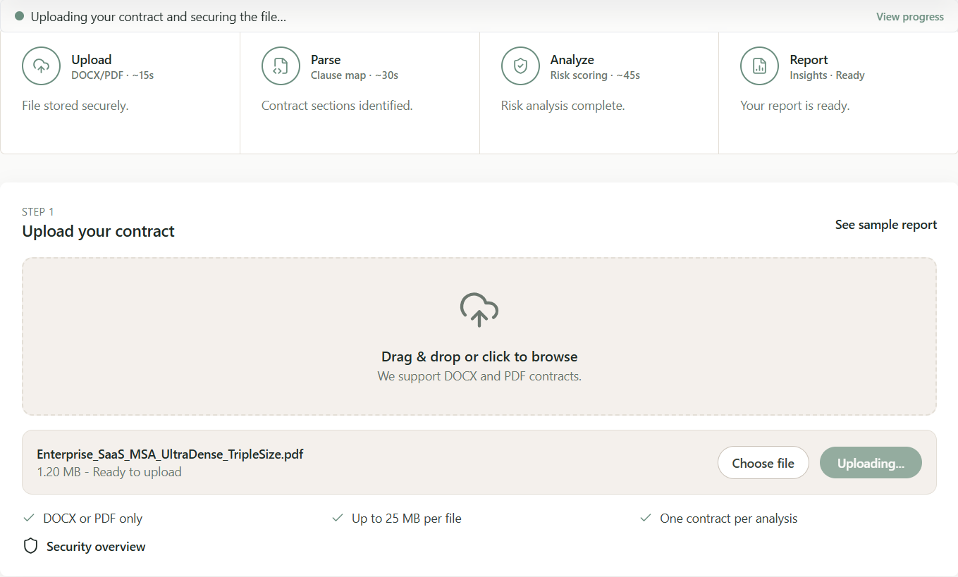 ClearSigna - AI Contract Analysis screenshot 3