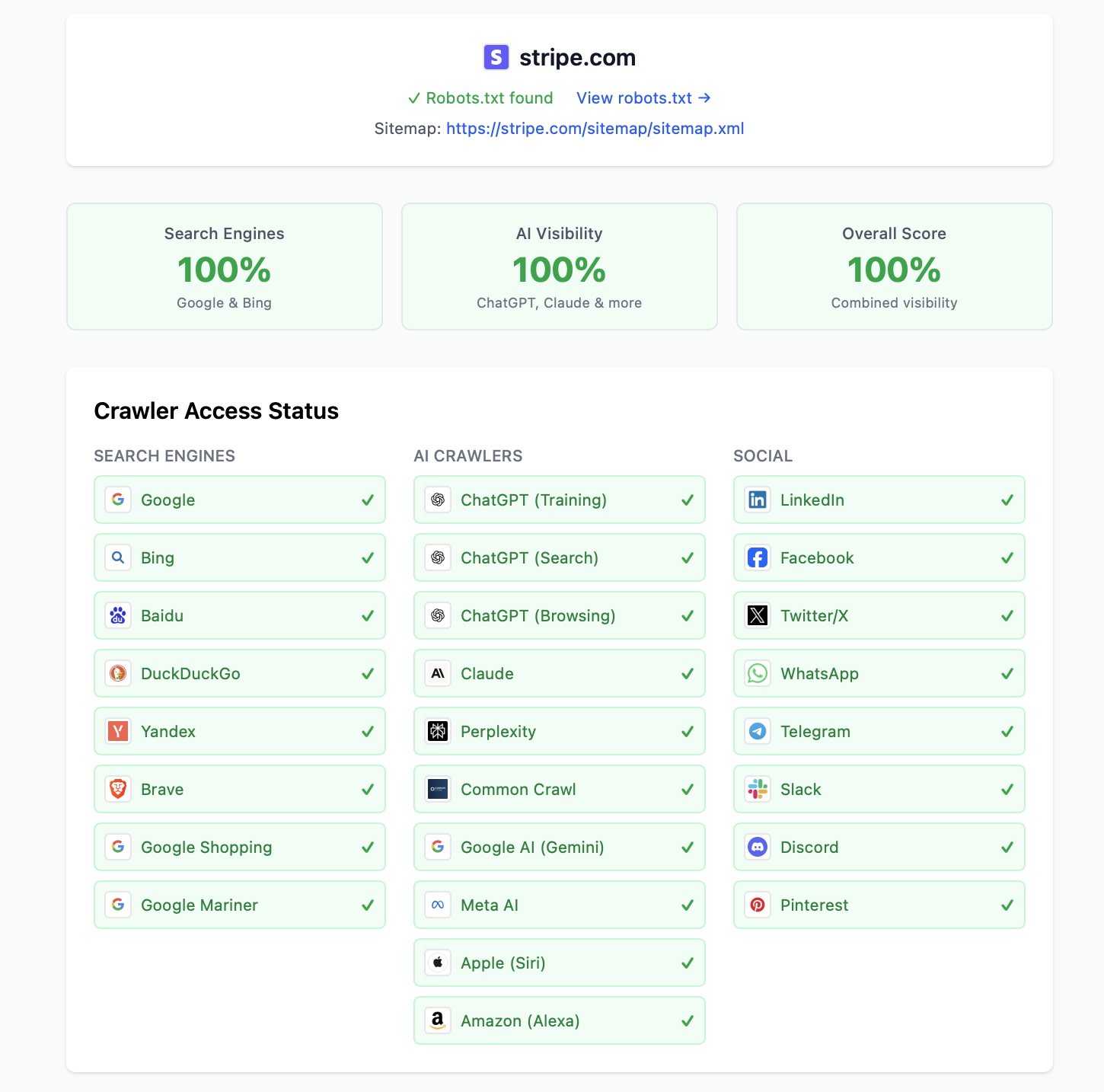 AI Search Crawler Check screenshot 4