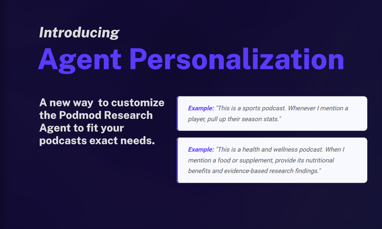 Podmod: Personalized Real-Time Research screenshot 2
