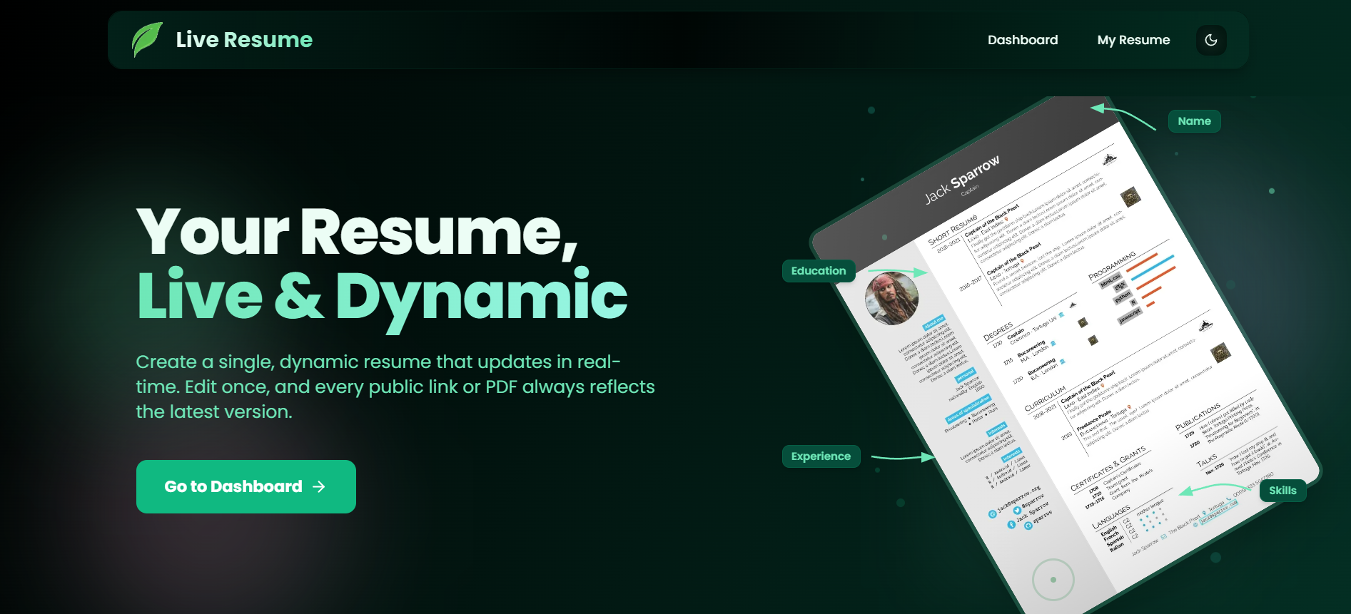 Live Resume screenshot 2