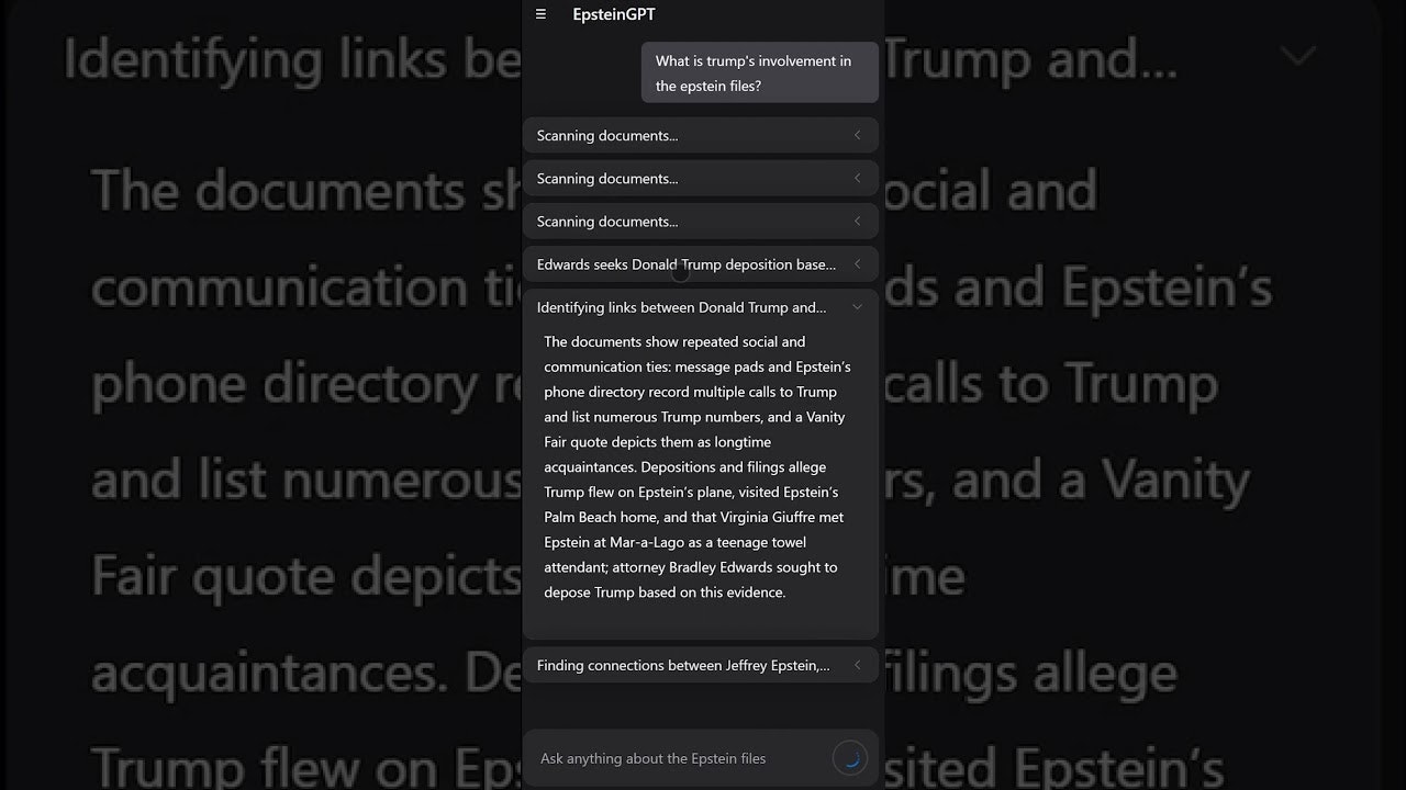 EpsteinGPT screenshot