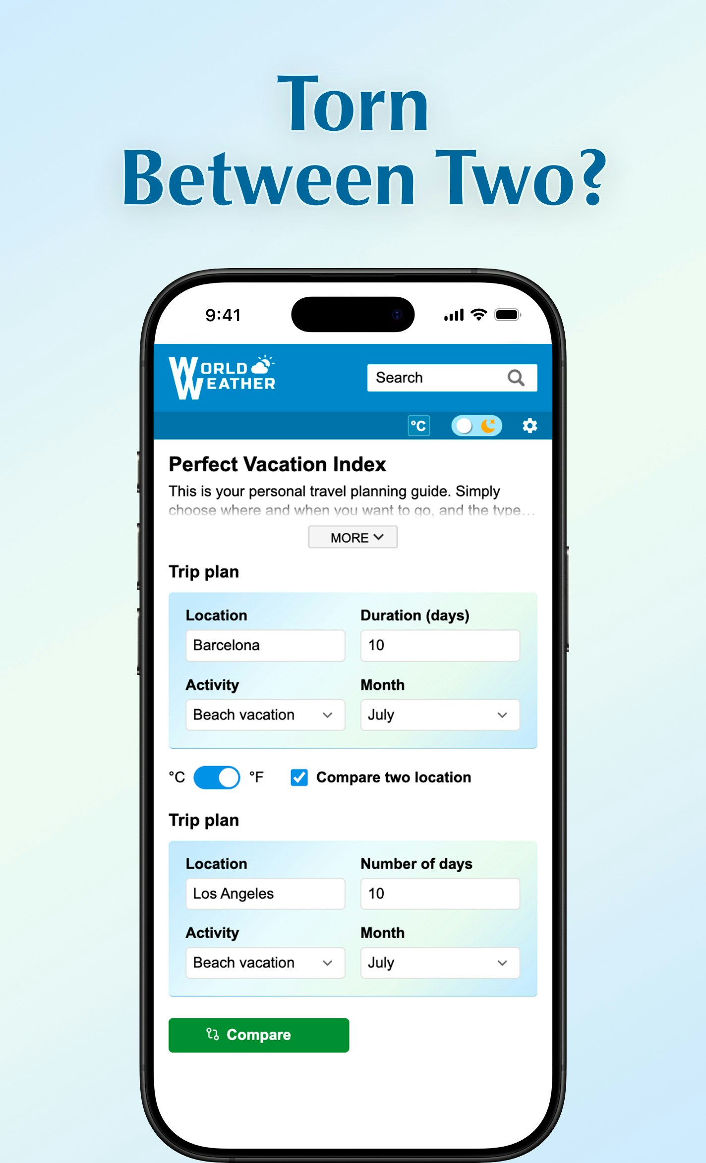 Vacation Index by World Weather  screenshot 3