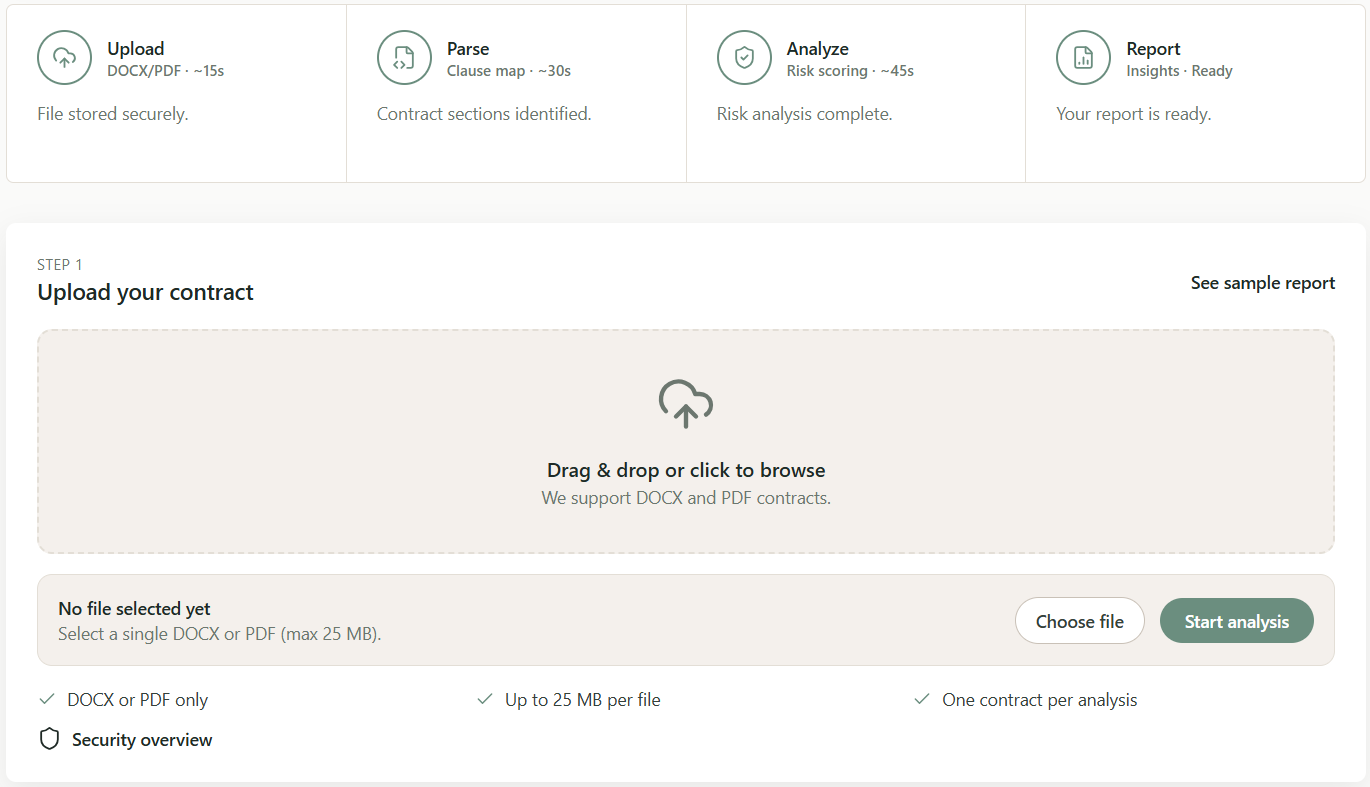 ClearSigna - AI Contract Analysis screenshot 2
