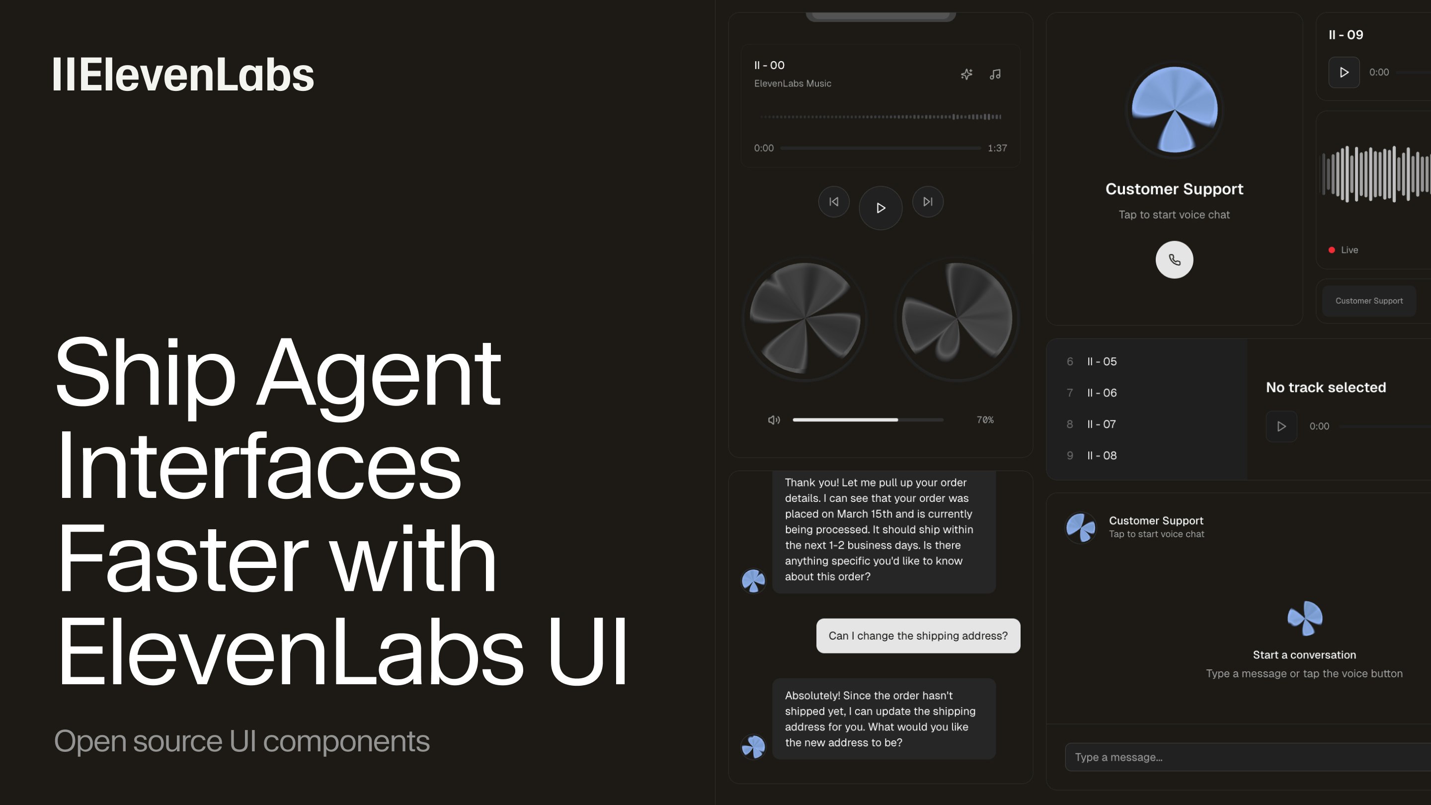 ElevenLabs UI screenshot
