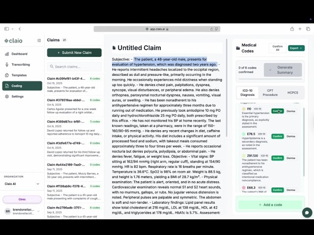 Claio.ai screenshot
