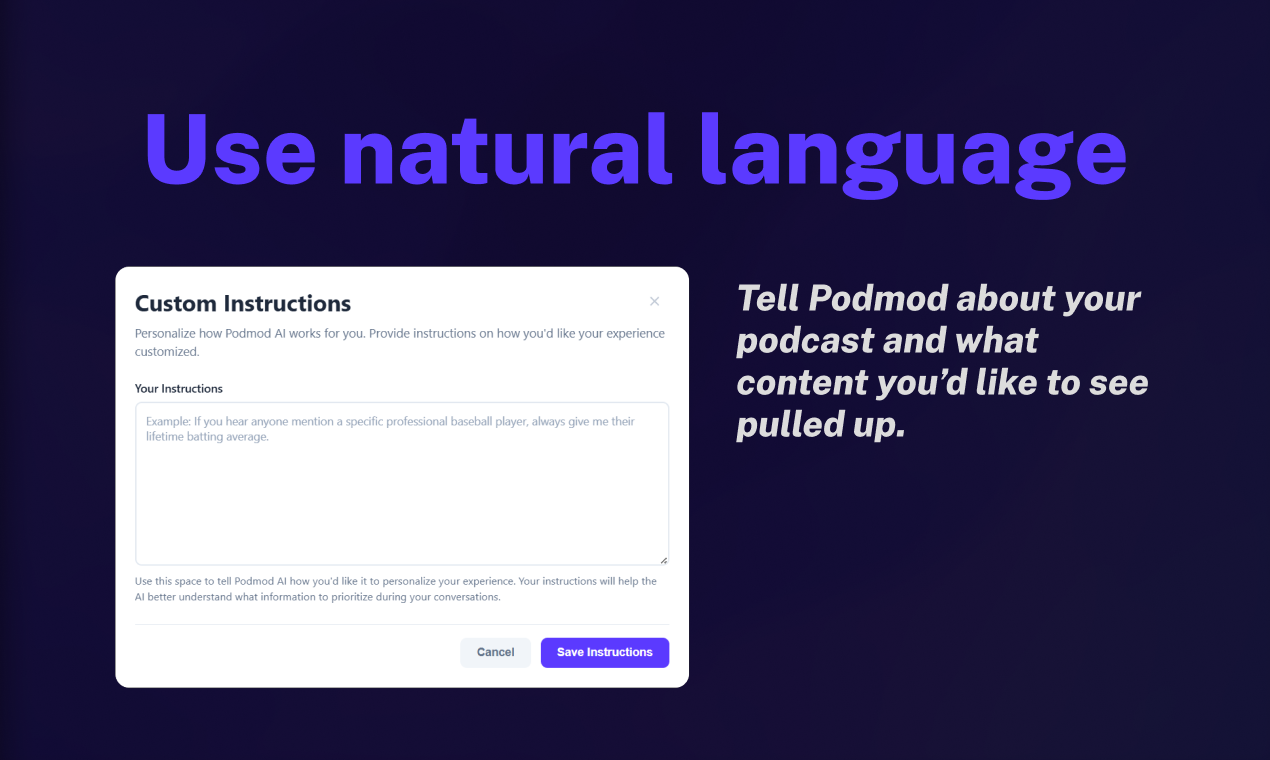Podmod: Personalized Real-Time Research screenshot 3