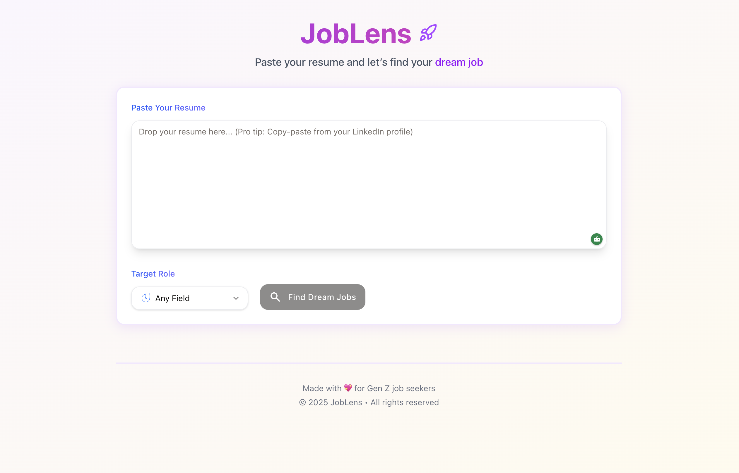 JobLens  screenshot 1