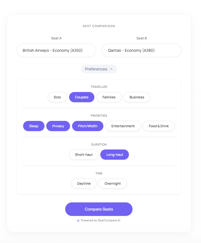 SeatCompare.ai screenshot 2