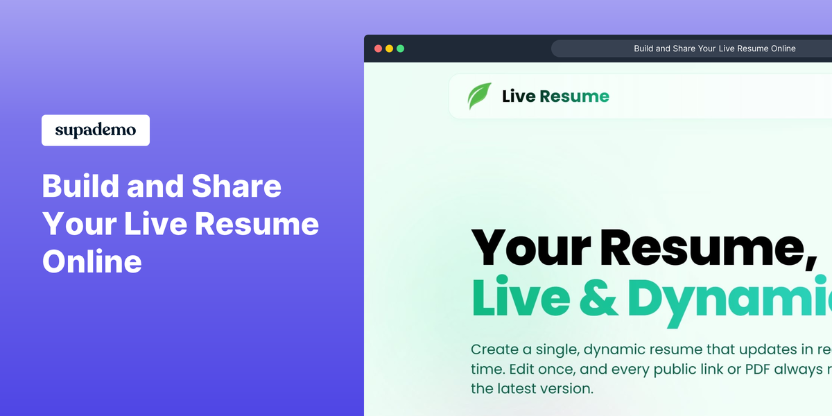 Live Resume screenshot