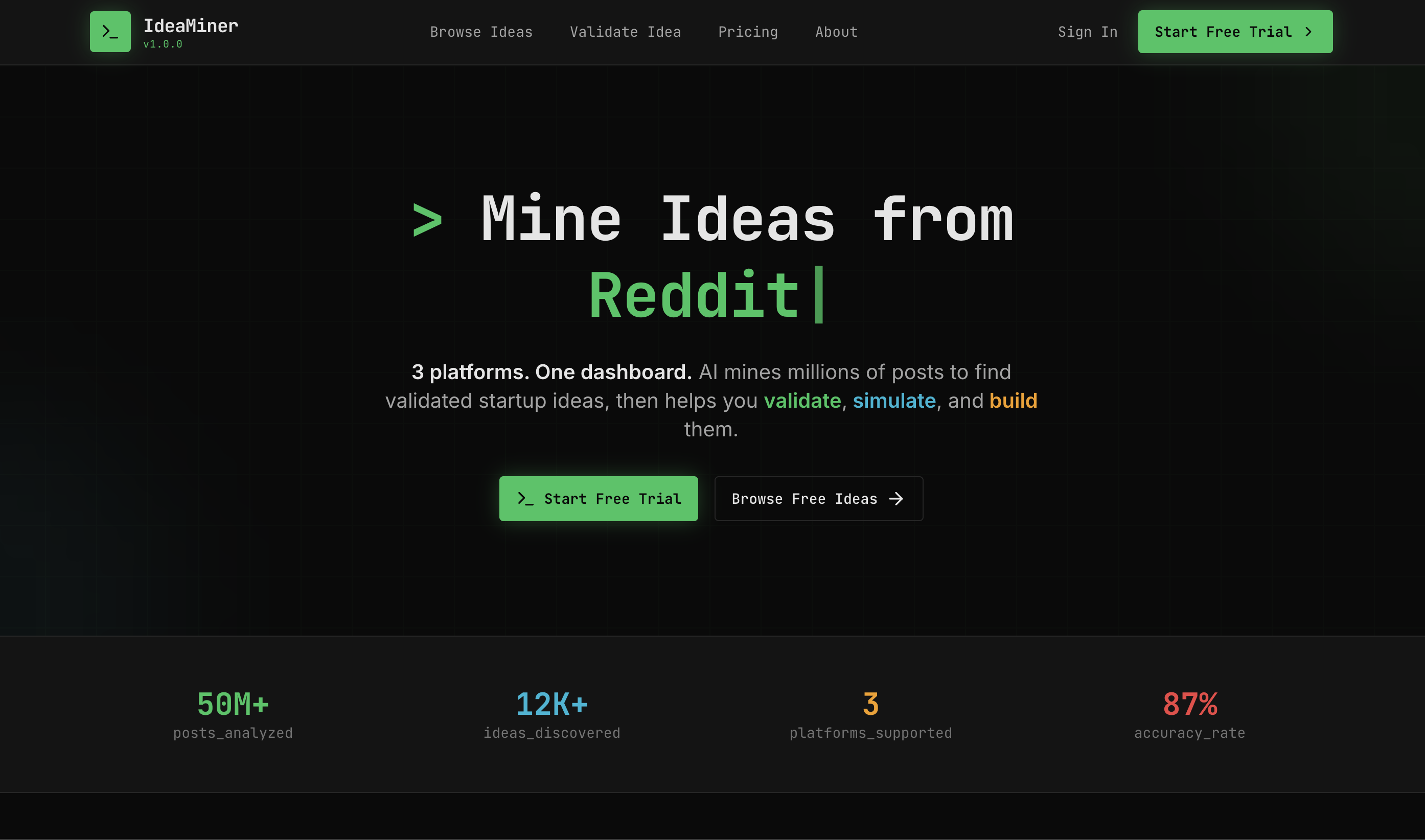 ideaminer screenshot 2