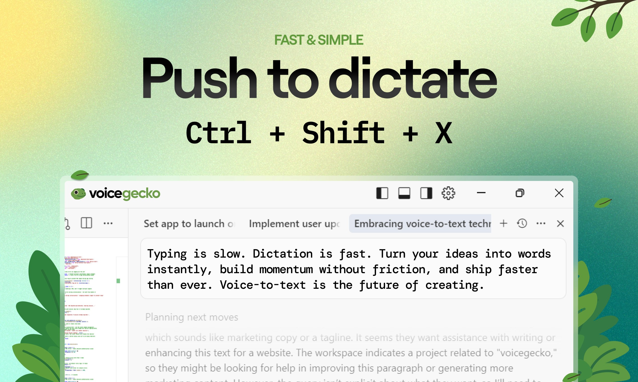 Voice Gecko screenshot