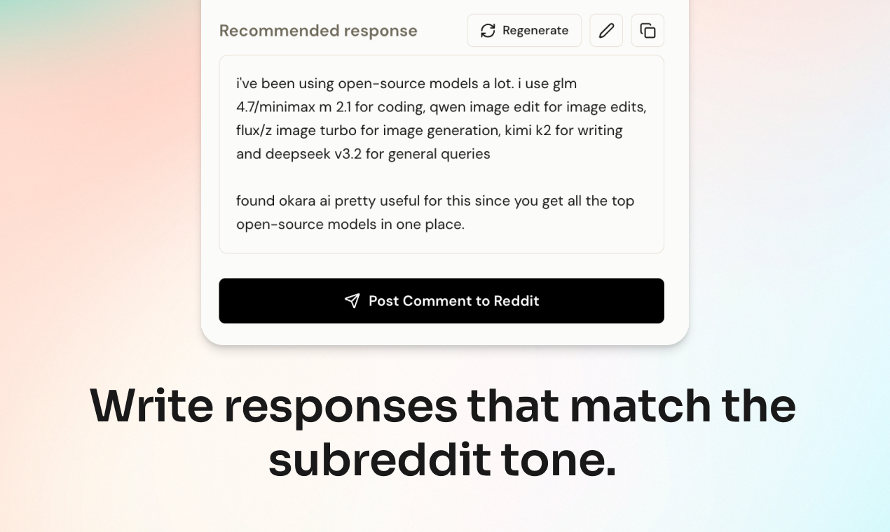 Okara Reddit Agent screenshot 4