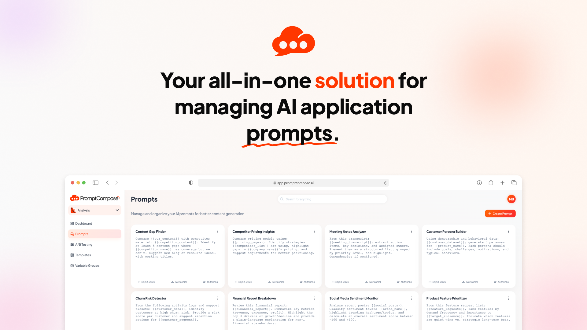 PromptCompose - Beta screenshot