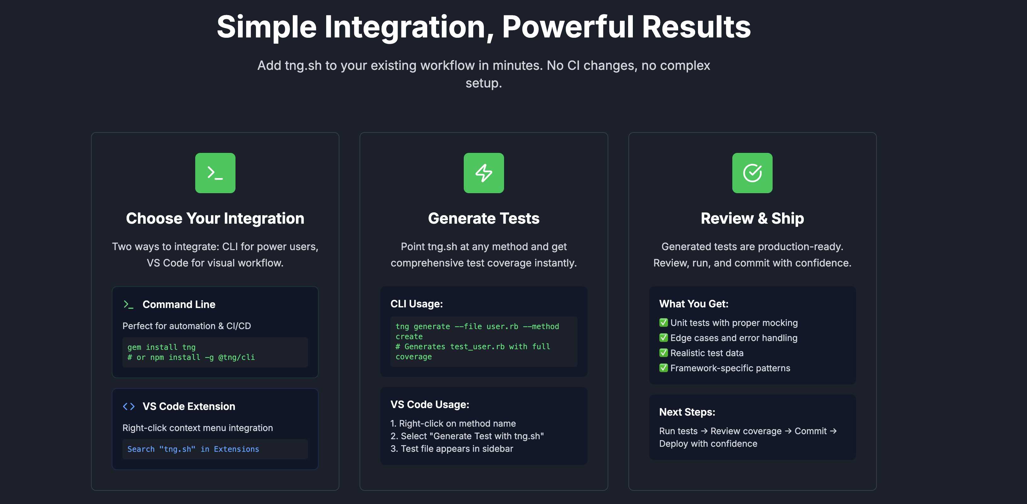 Smart test generation screenshot 1