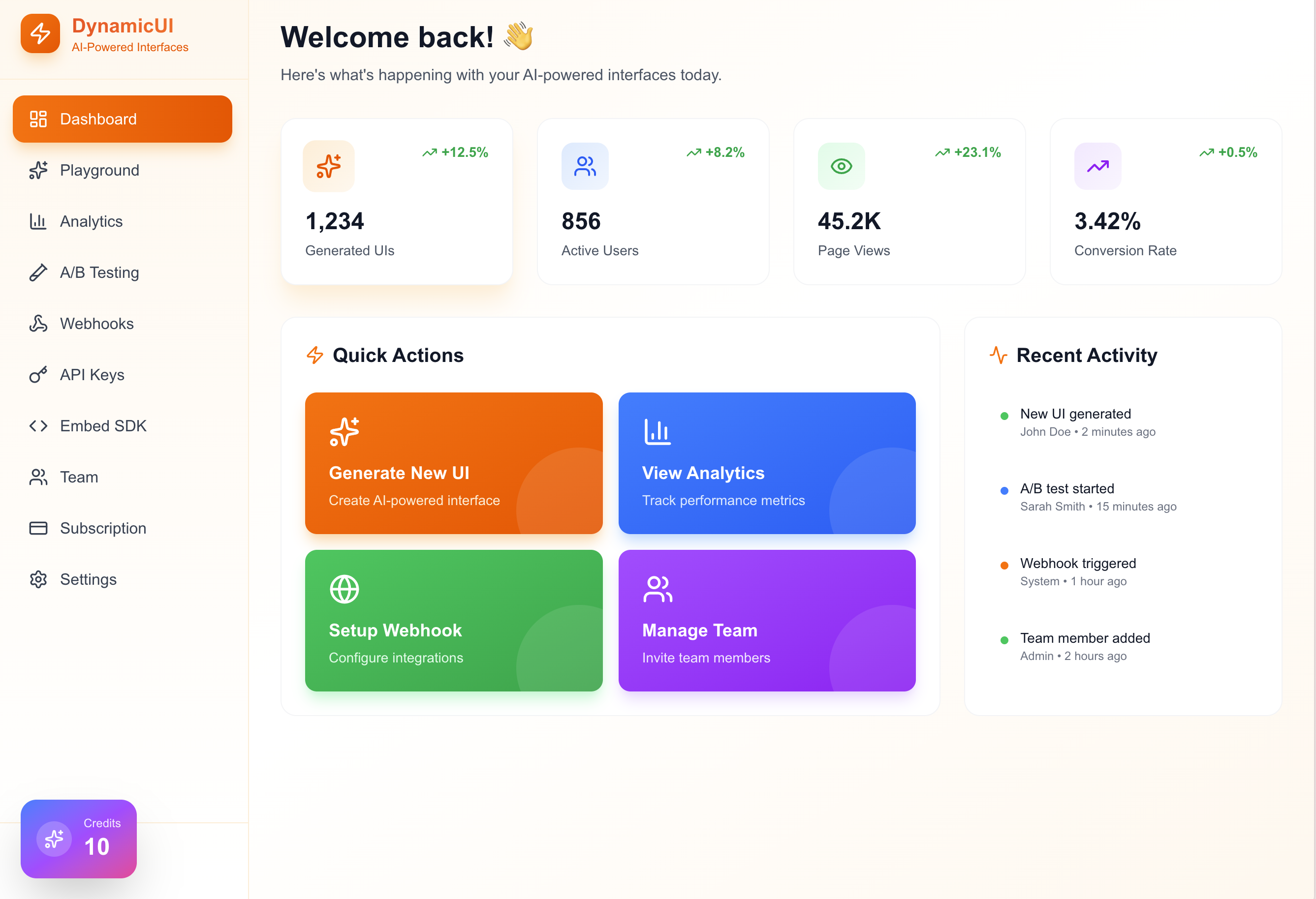 Dynamic Interfaces